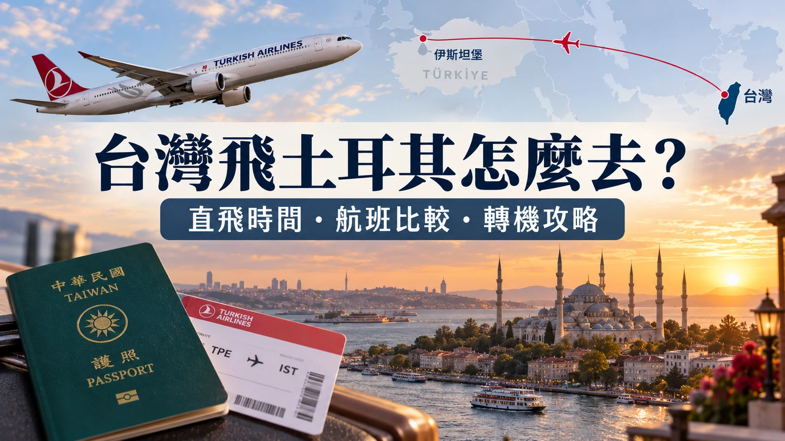 台灣飛土耳其要多久？2026直飛約12.5～13小時、班表與轉機攻略
