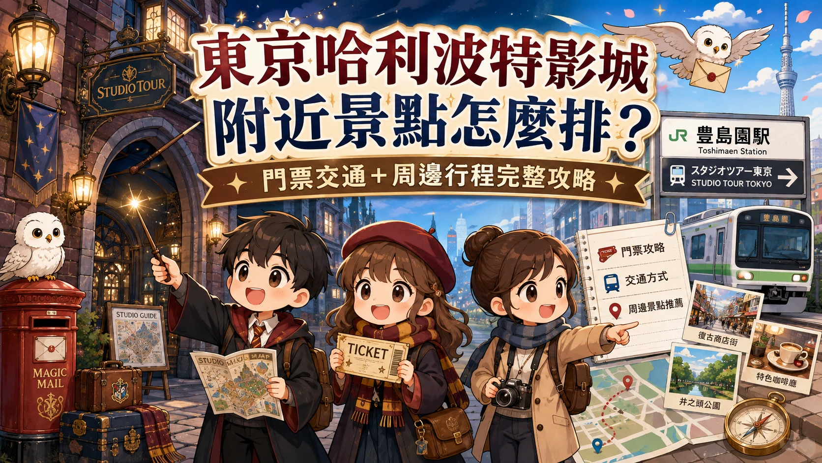 東京哈利波特影城附近景點怎麼排？門票交通＋周邊行程完整攻略